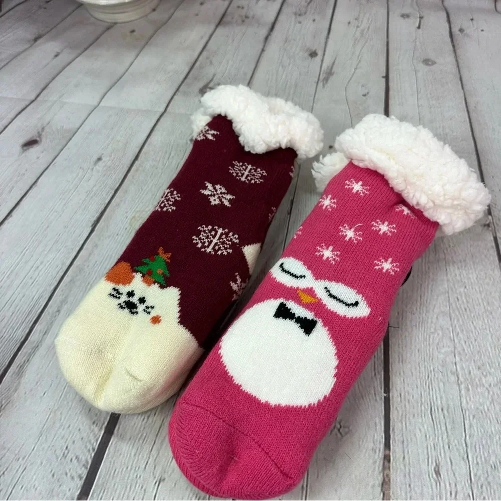 boutique YELETE NWT kids sherpa lined socks small/medium christmas holiday